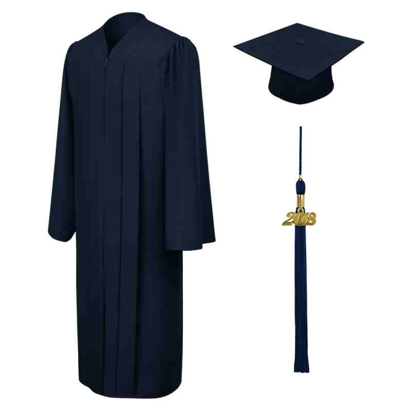 Navy Blue Primary / Secondary Cap & Gown – Graduation UK