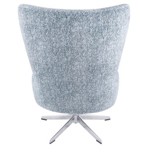 Arya KD Fabric Swivel Chair, Quiver Indigo Blue