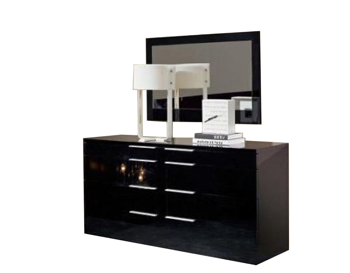 Modrest Aron Night High Gloss Black Dresser All World Furniture