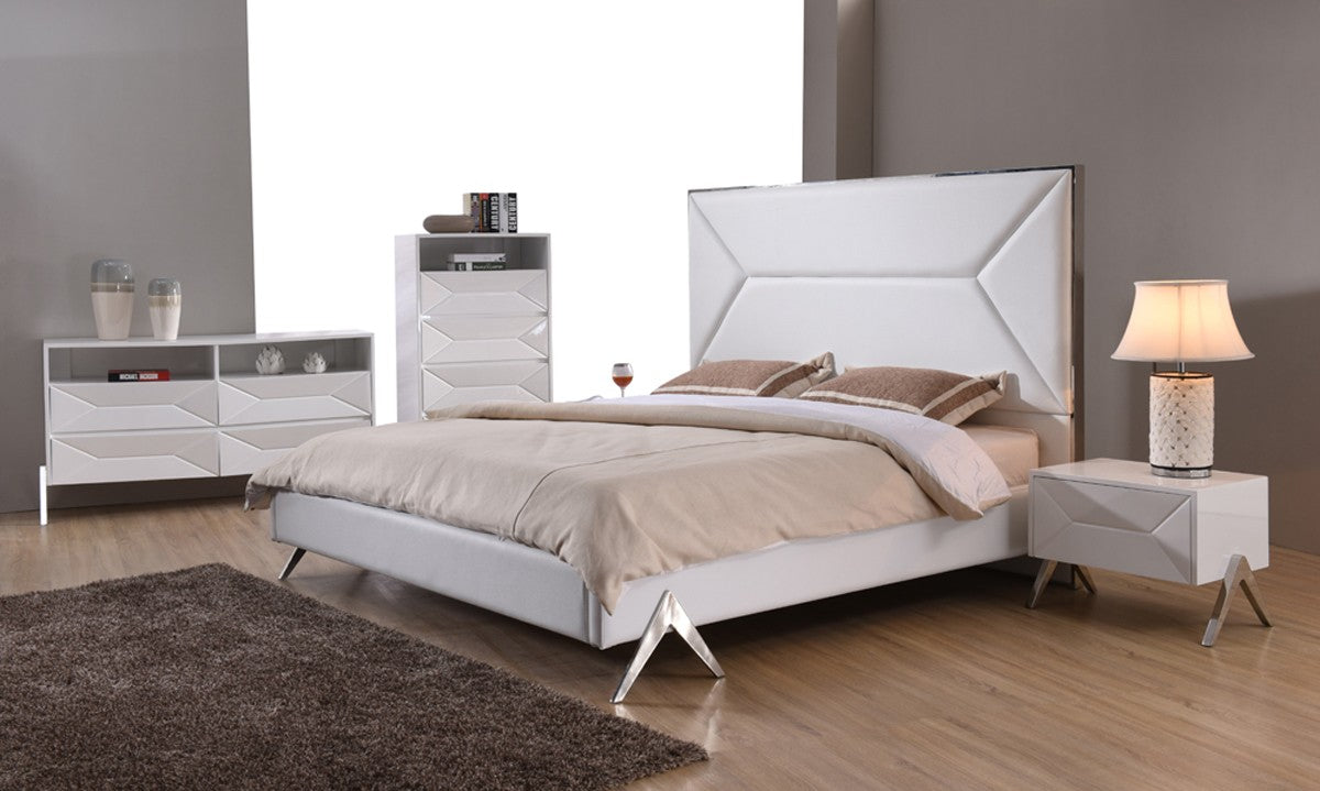 high gloss white bedroom furniture set