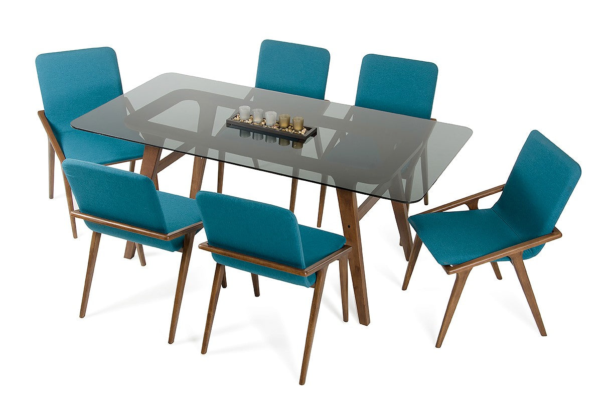 smoked glass dining table and chairs