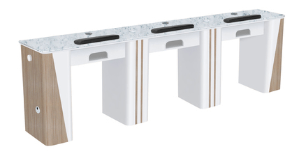Nova II Triple Manicure Table W/Exhaust