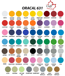Oracal 651 Chart