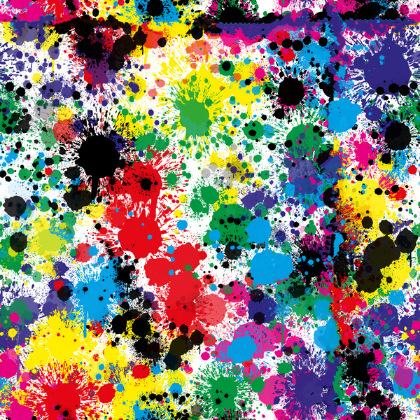 Rainbow Paint Splatter Pattern 2 Adhesive Vinyl - Craft Vinyl