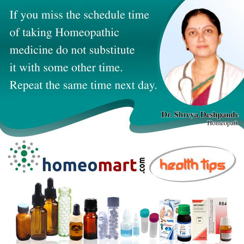 Homeopathy Tip 7 - medicine time and schedule