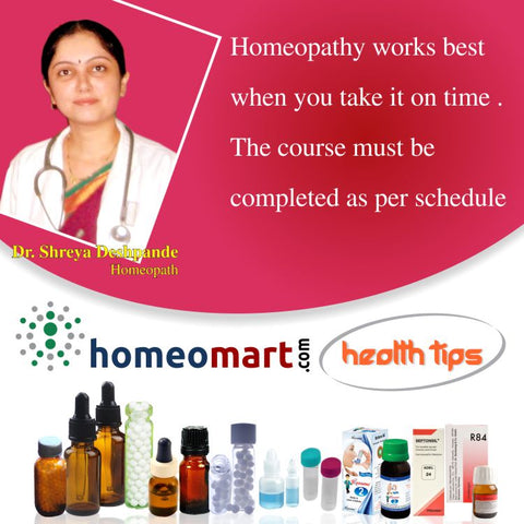 Homeopathy Tip 5 - Medicine schedule and timeliness