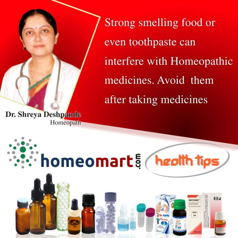 Homeopathy Tip 4 - strong smelling food and homeopathy medicine effectiveness