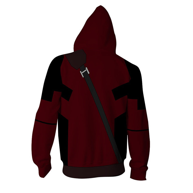 deadpool zip up hoodie