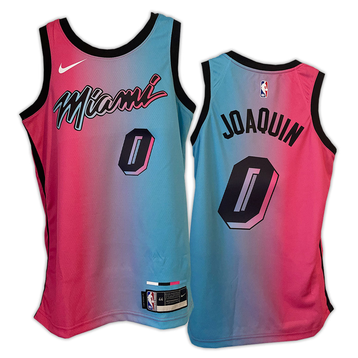 ONE OF A KIND NBA OFFICIAL JOAQUIN #0 NIKE MIAMI HEAT VICE NIGHTS