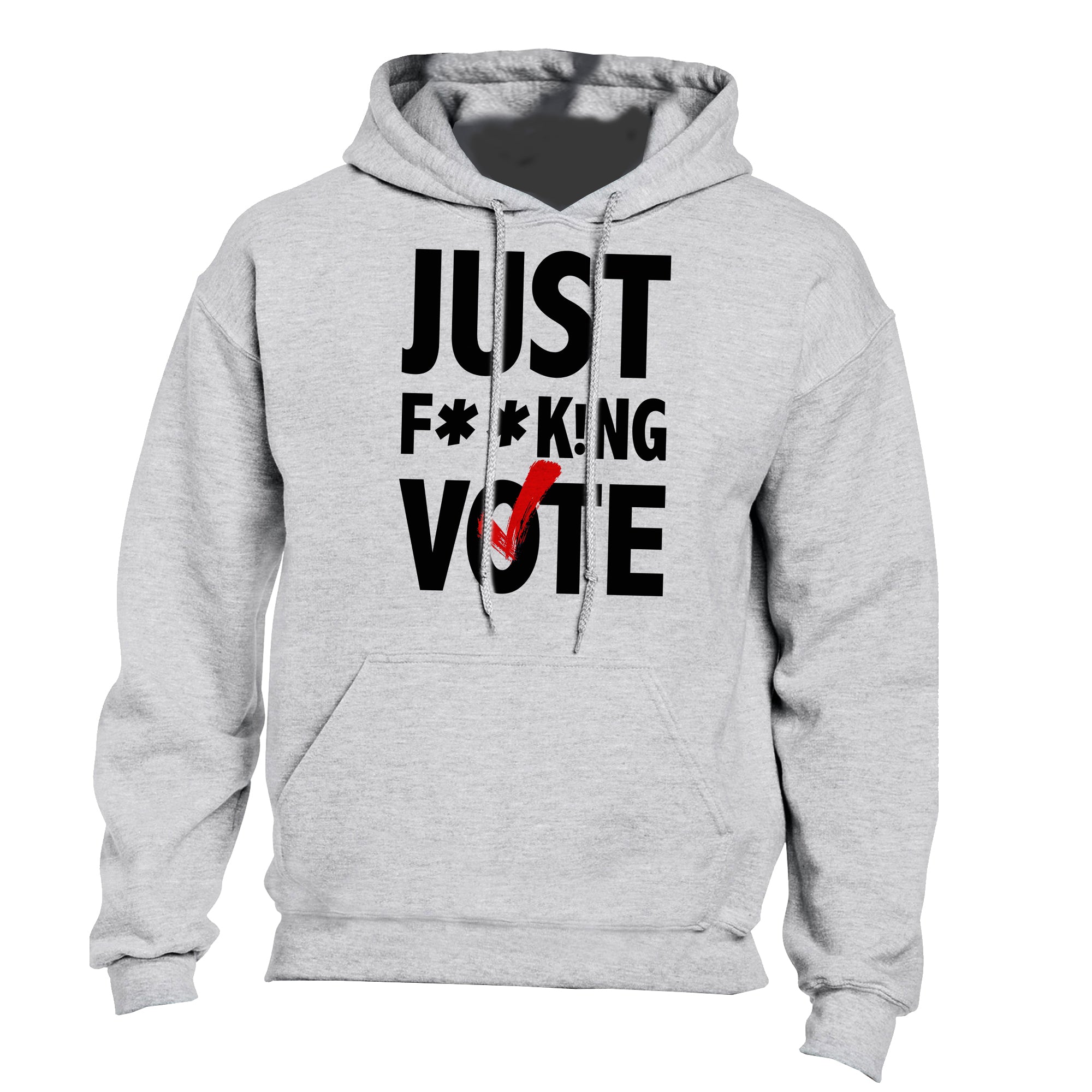 Just F**k!ng Vote (Pride) [Gray] Pullover Hoodie