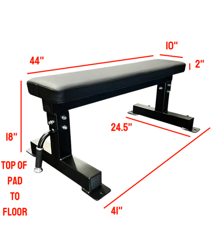 3" X 3" flat bench with wheels extreme training equipment