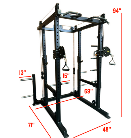 power cage with plate loaded functional trainer