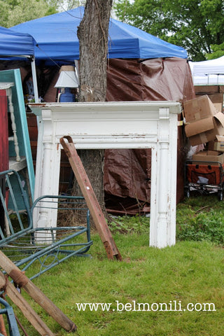 reclaimed white mantel