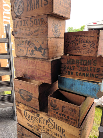 vintage crates, country living fair rhinebeck