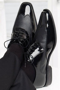 patent tuxedo shoes