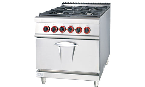 Commercial gas range and multiple burners