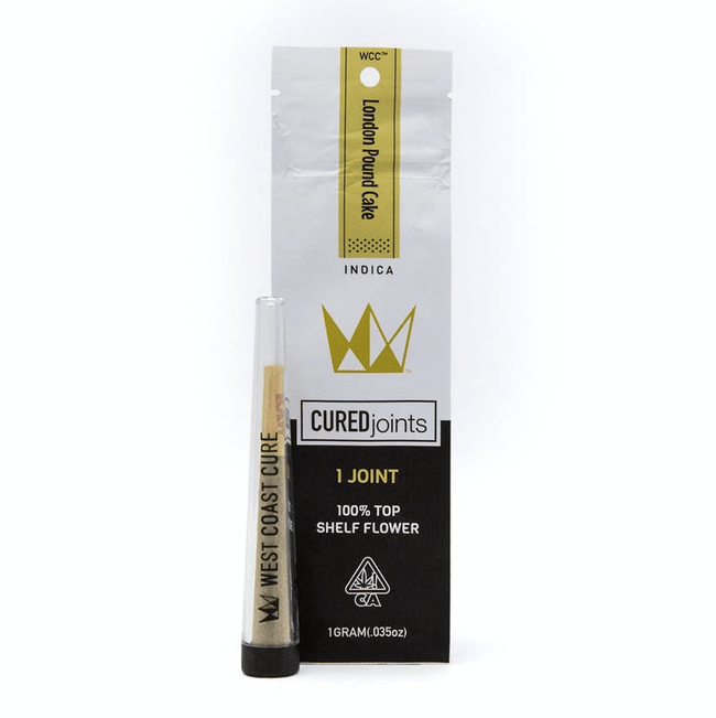 West Coast Cure Cured Joint Pre-Roll - London Pound Cake - The Balloon Room