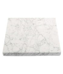 White marble square candle plate