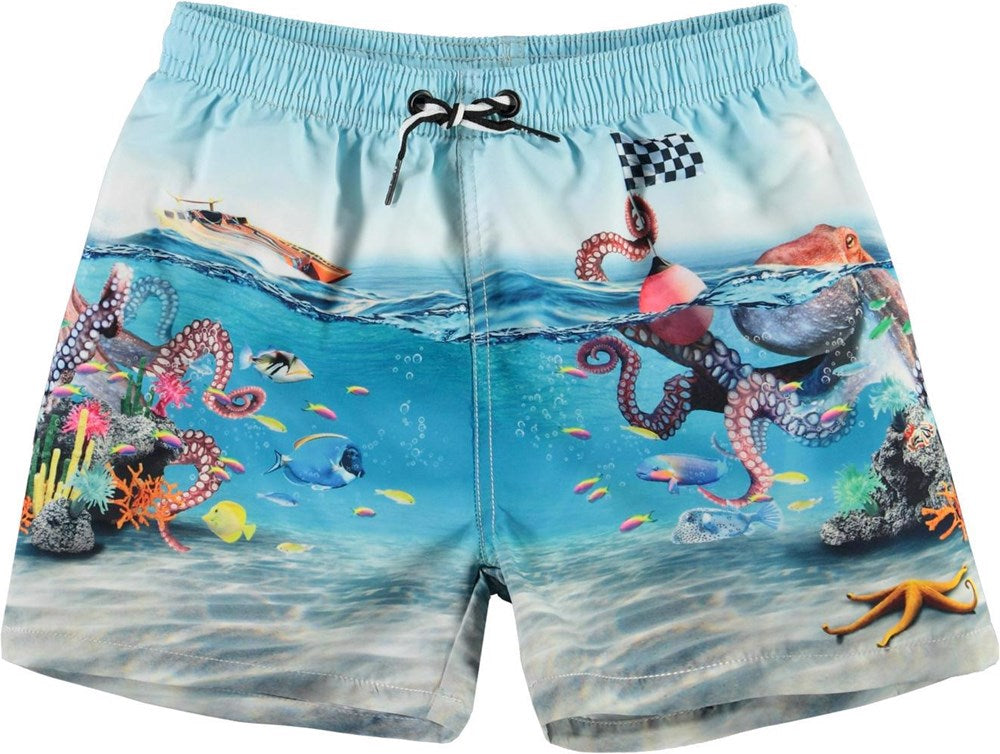 lekkage Pickering spreiding Molo Niko Boardies Swim Trunks - Happy Octopus – JadaBug's Kids Boutique