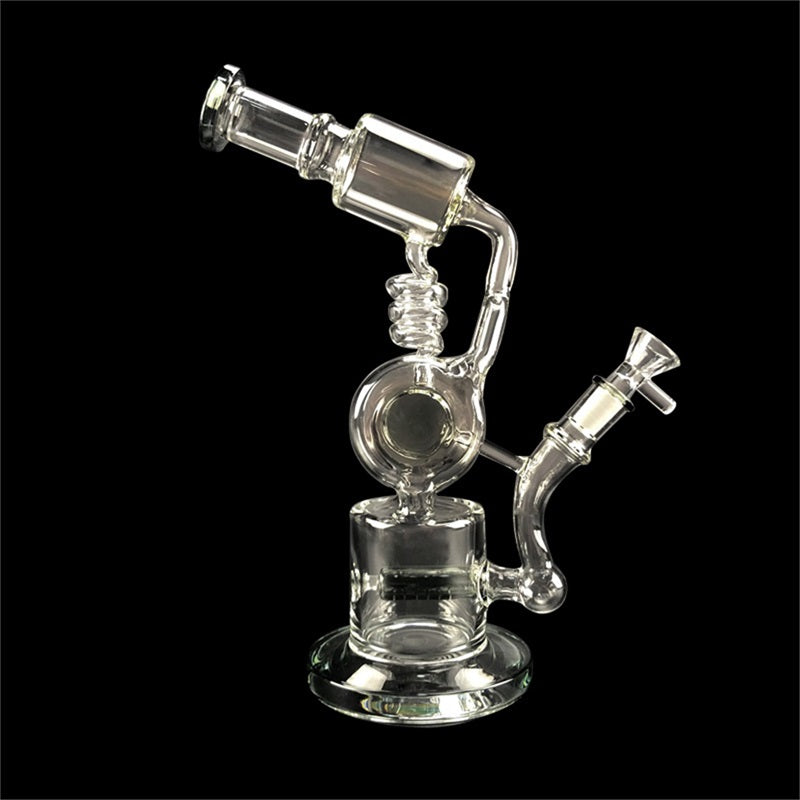 11" Inline Perc Recycler Glass Bong