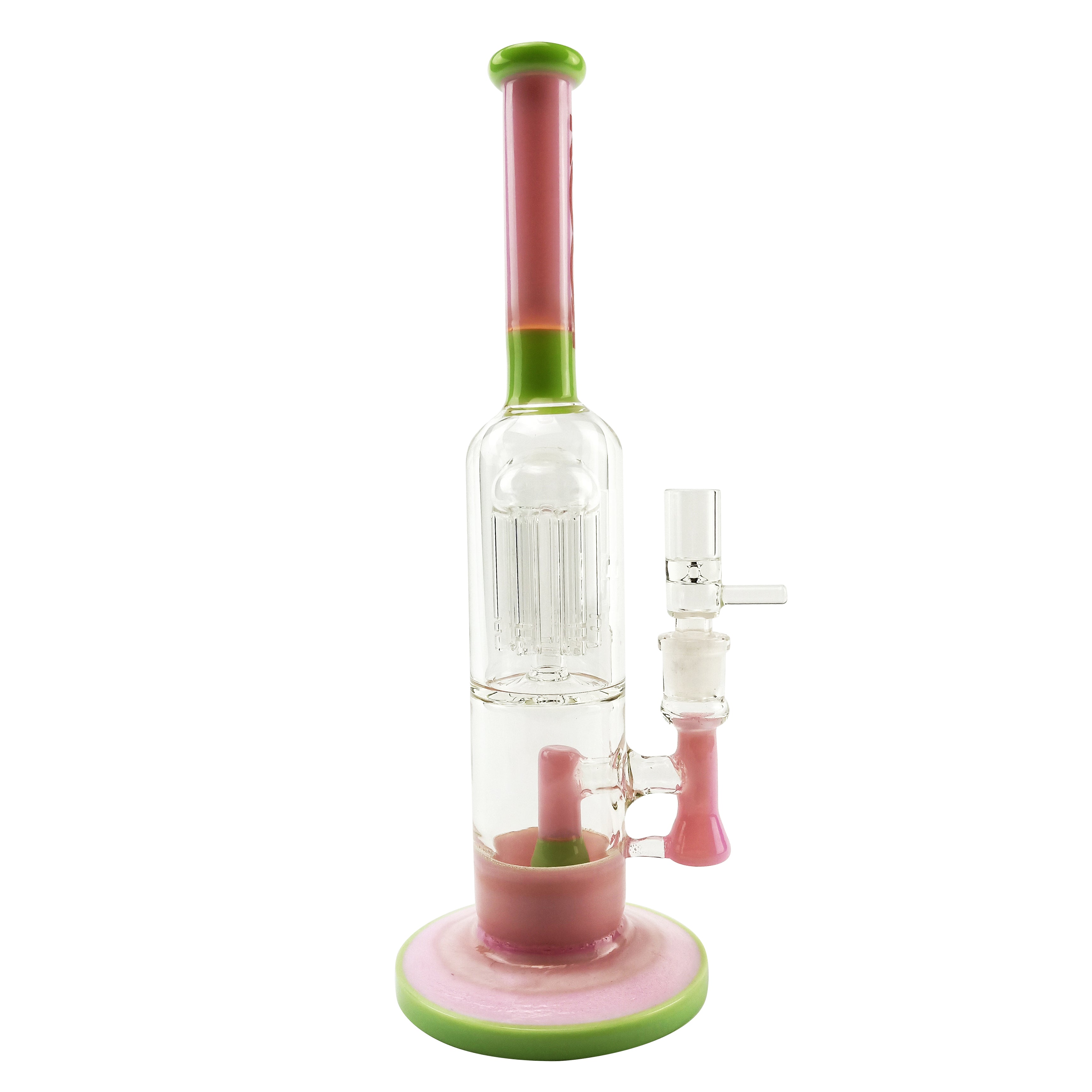 12" Pink Tree Perc Glass Bong