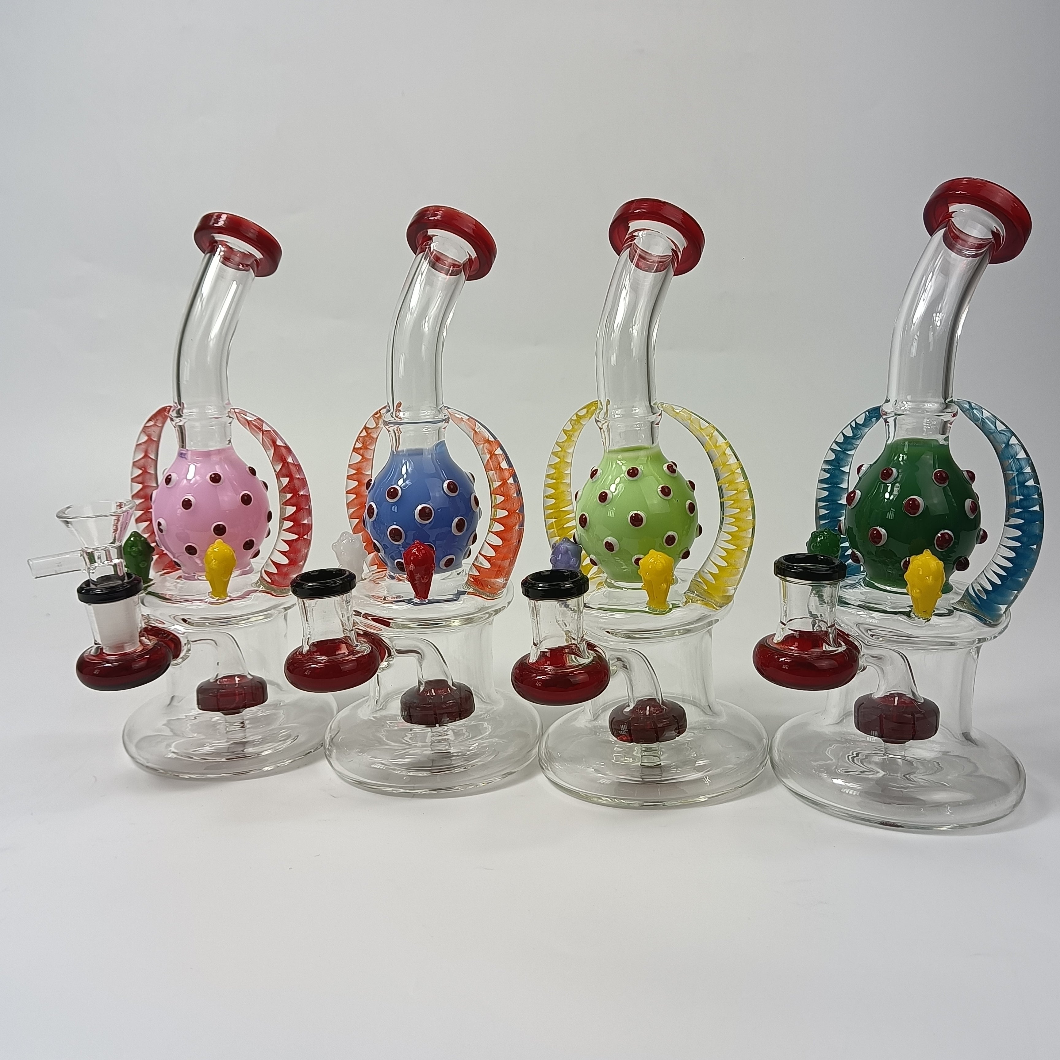 7" Bicorn Showerhead Perc Glass Dab Rig