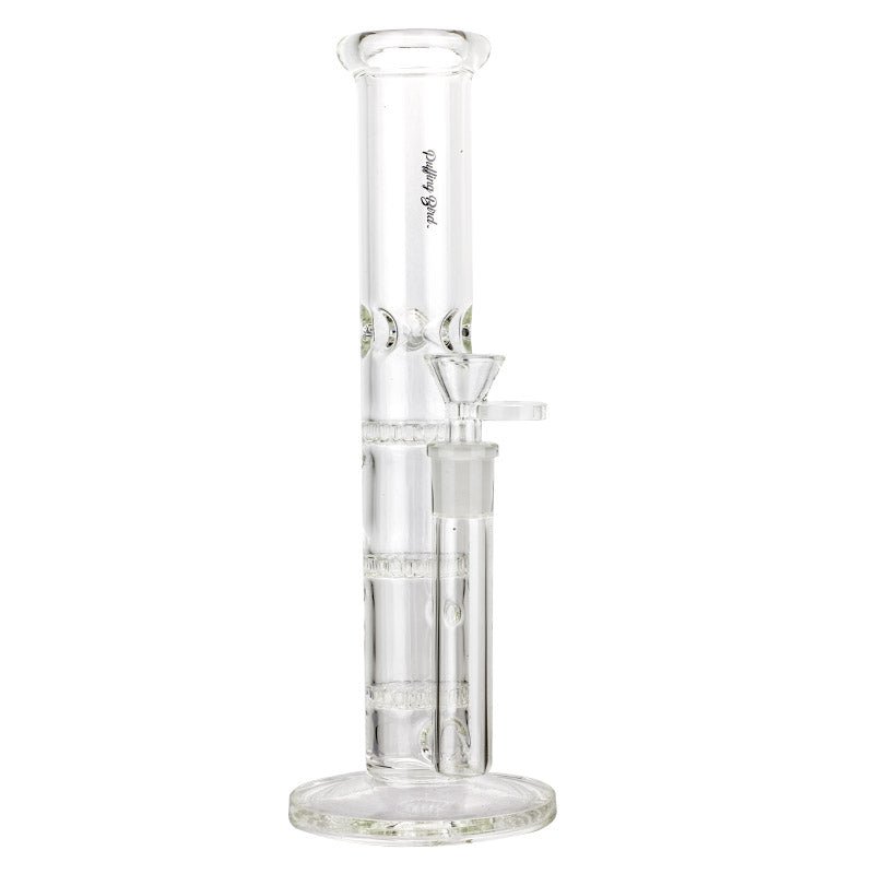 10" Straight Tube Honeycomb Perc Bong