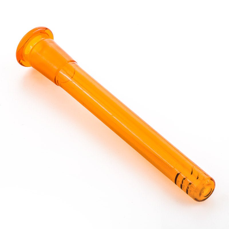 5.5" 18mm To 14mm Acrylic Slitted Diffuser Downstem (Orange)