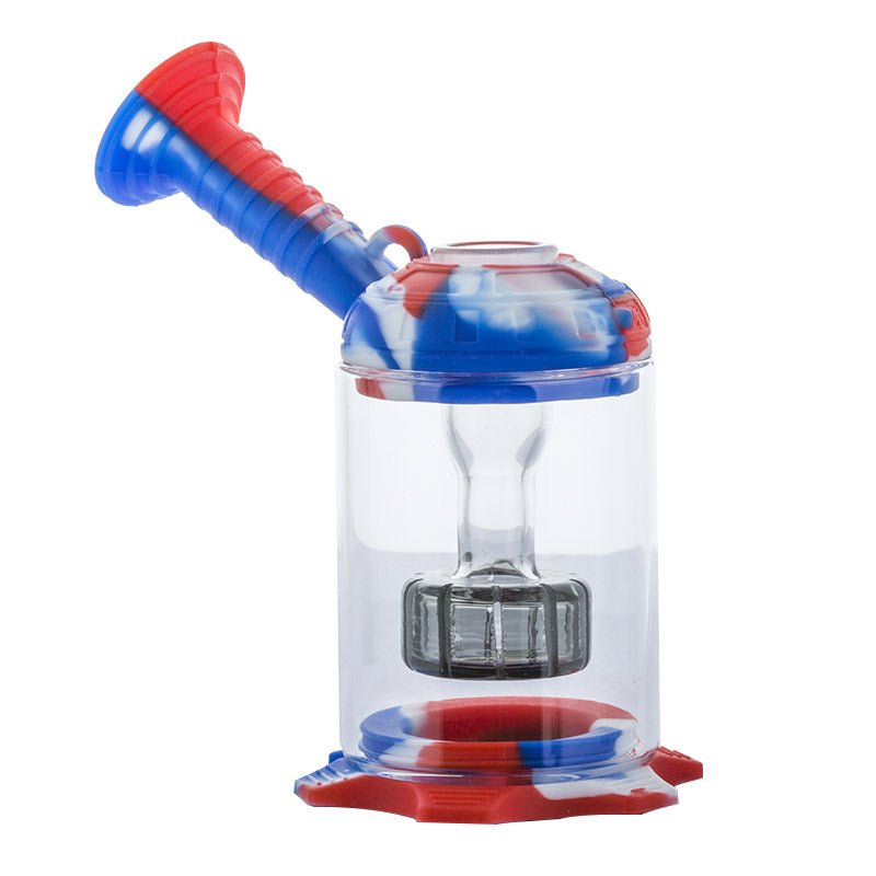 5" Castle Silicone Showerhead Perc Dab Rig (Random Color)