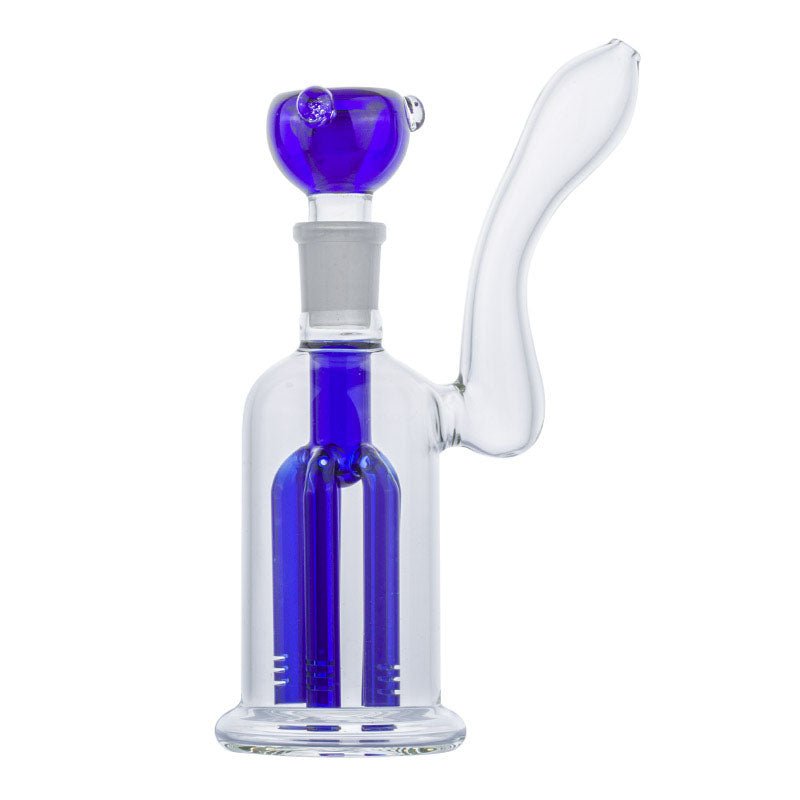 8" Blue 3-Arm Tree Perc Dab Rig