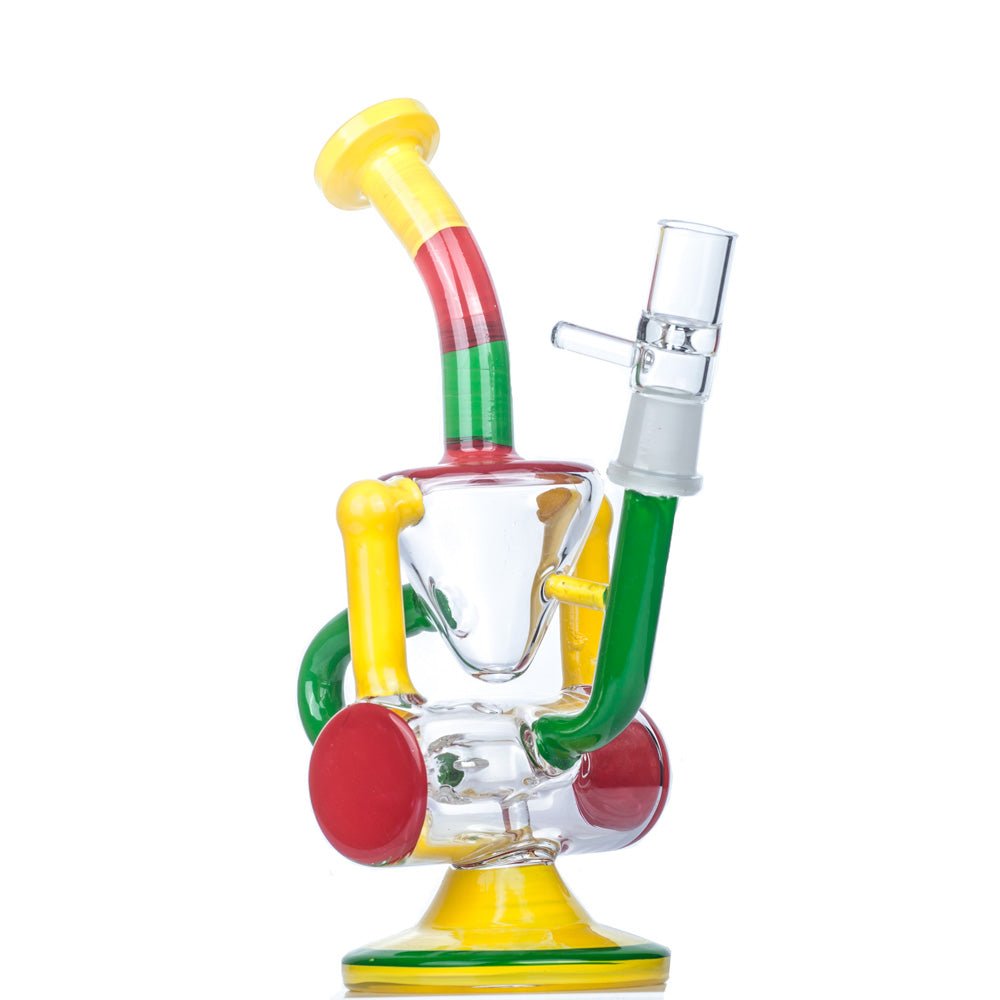 8" Rasta Color Recycler Dab Rig