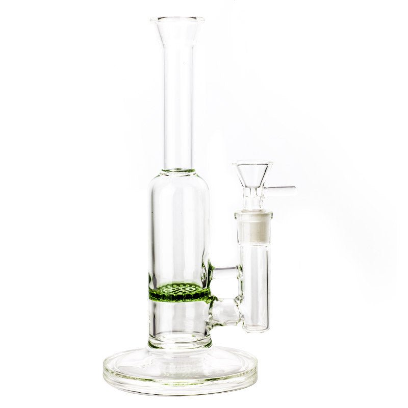 9" Clear Glass Honeycomb Bong