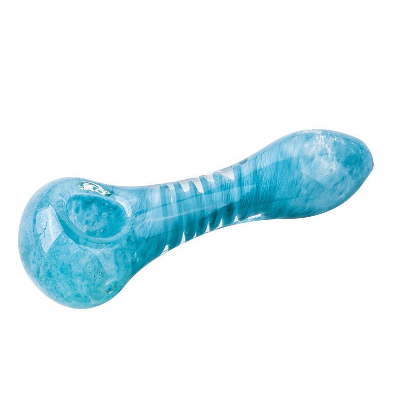 Blue Spiral Pattern Glass Pipe