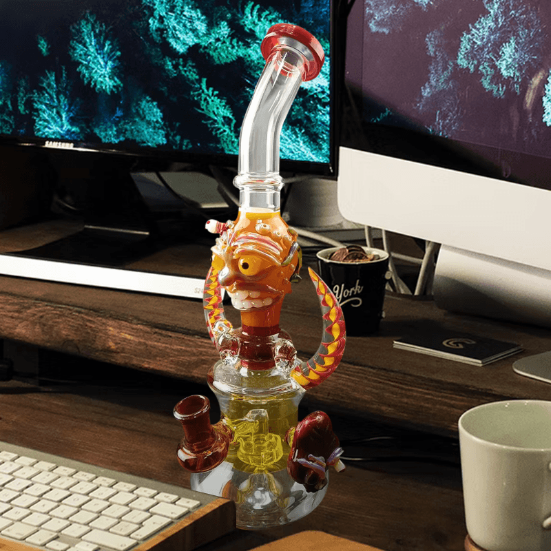 11" Monster Showerhead Perc Glass Bong