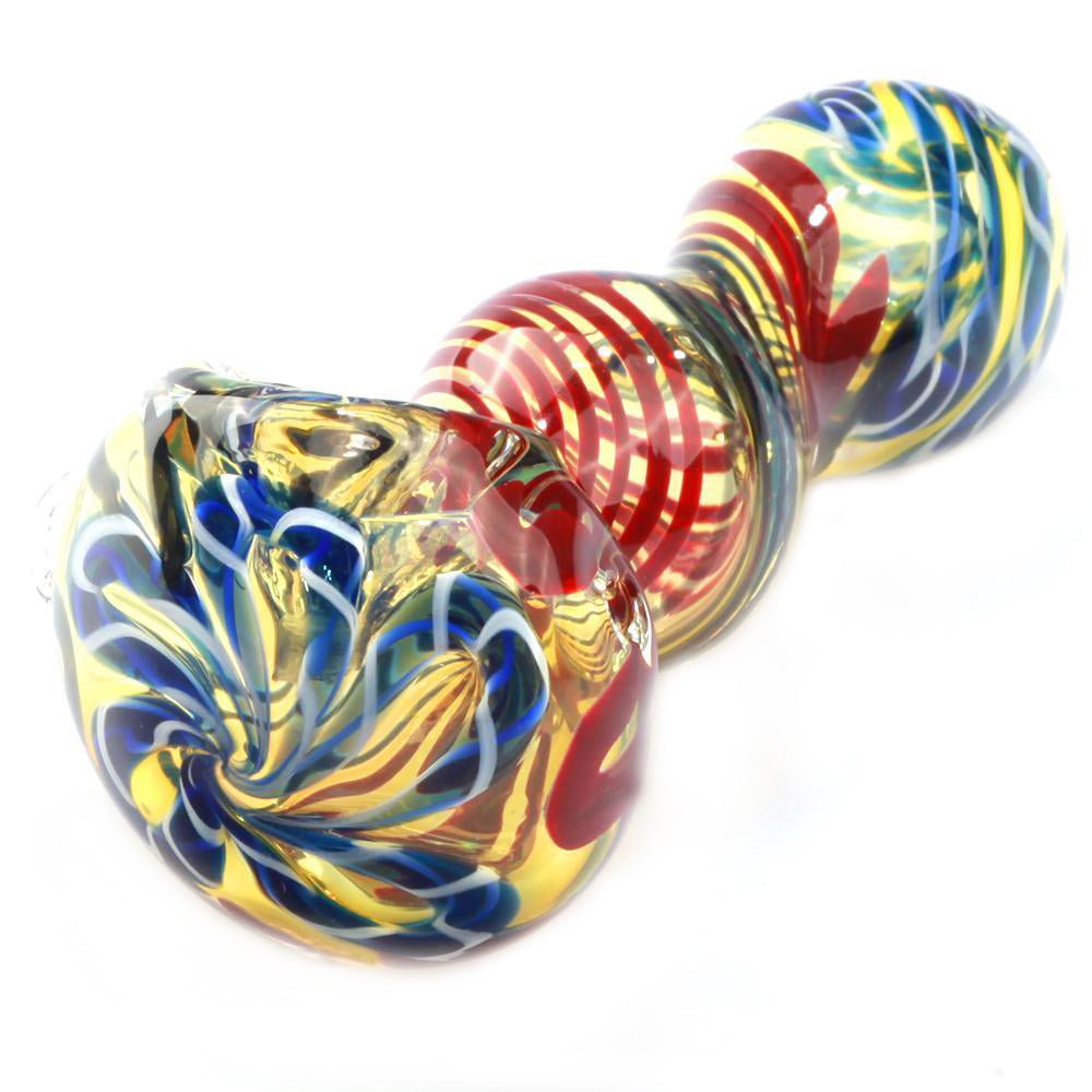 Mini Spiral Glass Spoon Pipe w/ Maria Rings