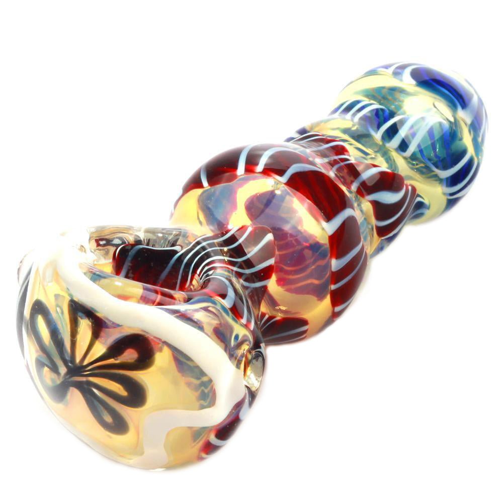 Mini Typhoon Glass Pipe With Millefiori Milli Scheme Patent