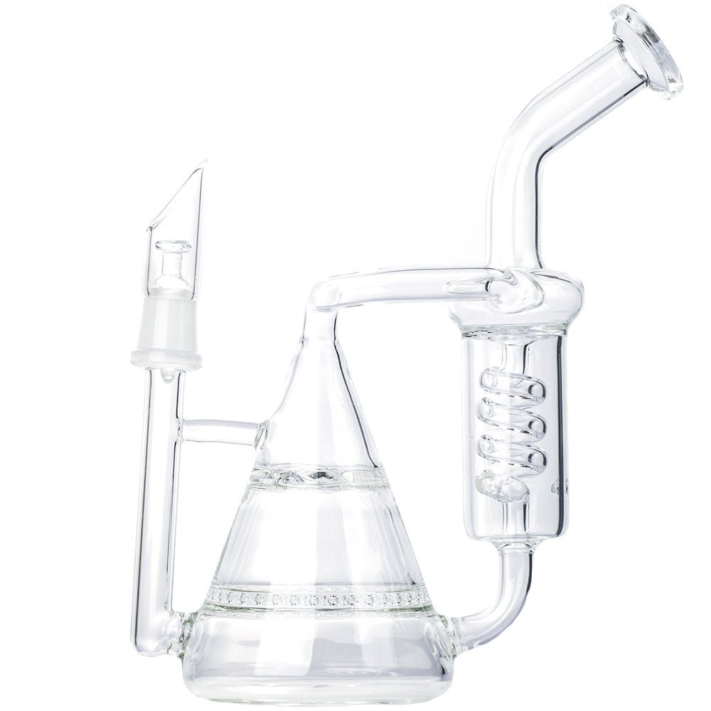 Pyramid Multi-Perc Recycler Glass Bong