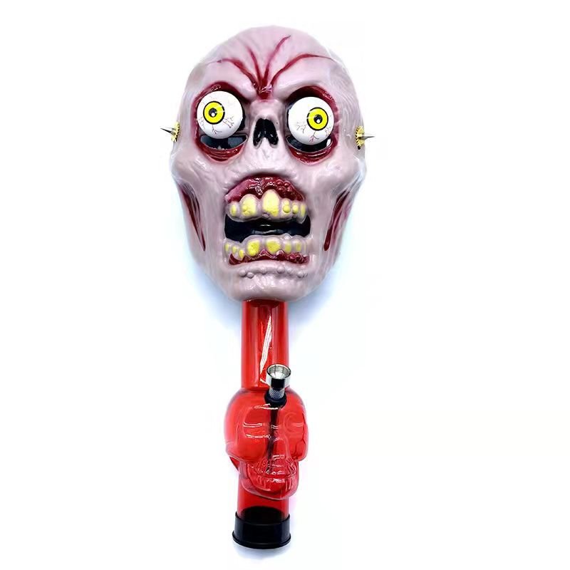 Scary Silicone Gas Mask Bong w/ Acrylic Water Pipe