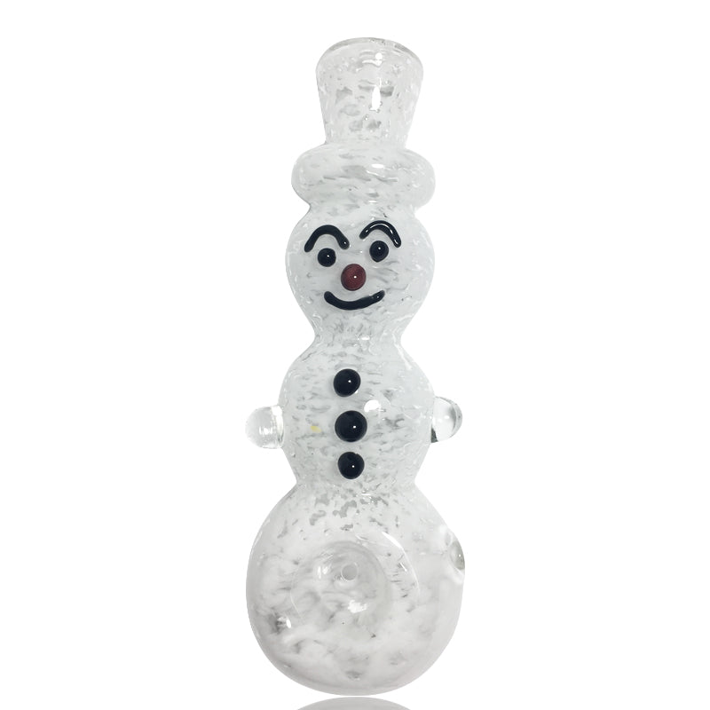 Snowman Glass Hand Pipe