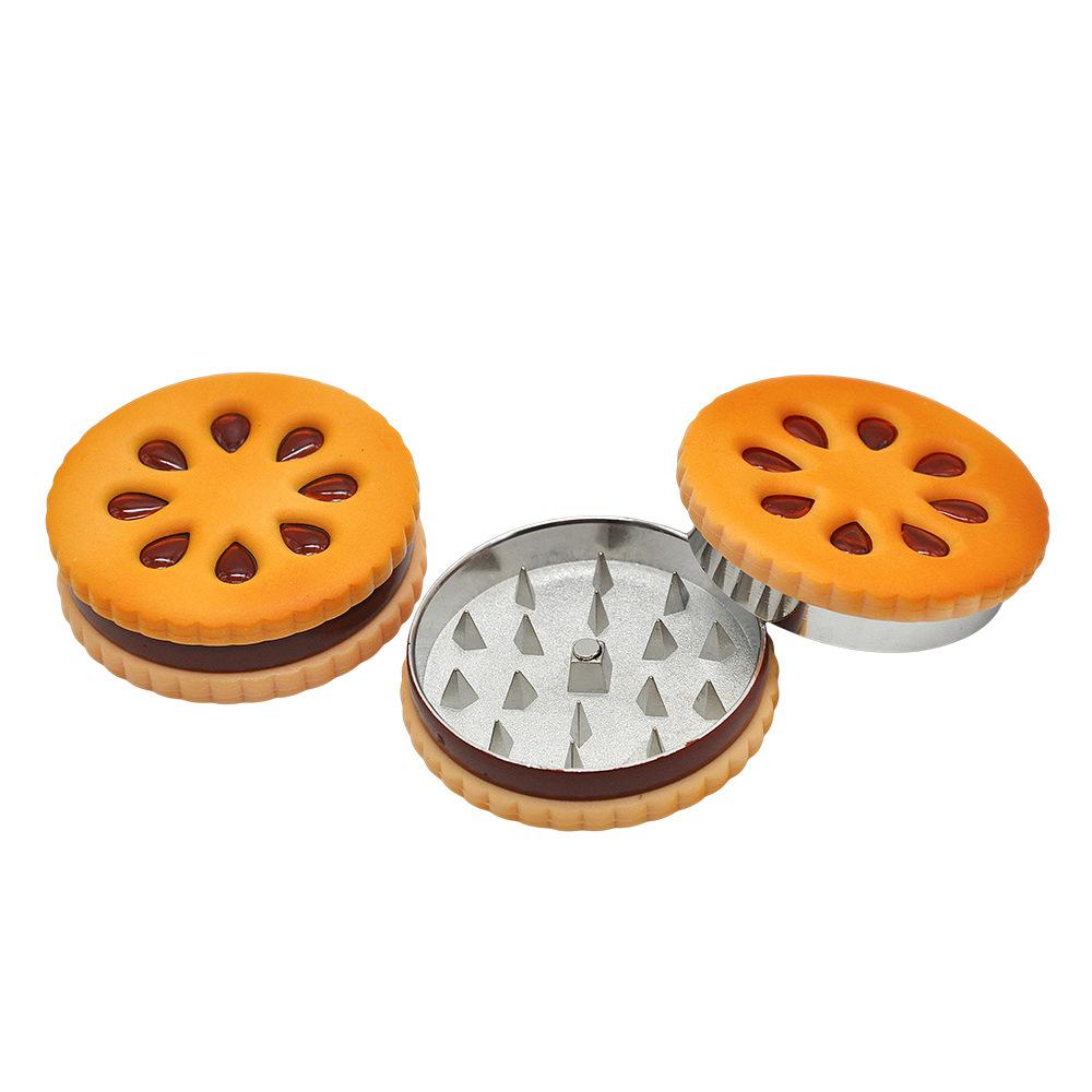 Biscuit Shape Stealthy Novelty Herb Grinder 2 Layer 56MM