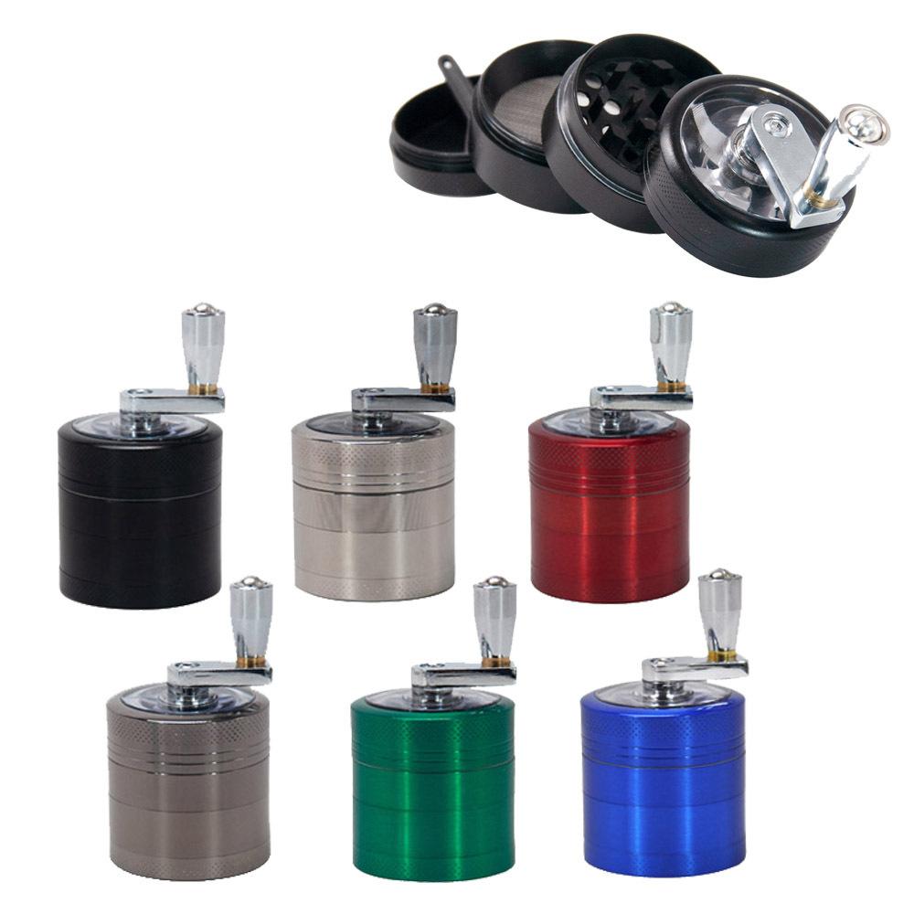 Zinc Alloy 4 Layer Crank Herb Grinder