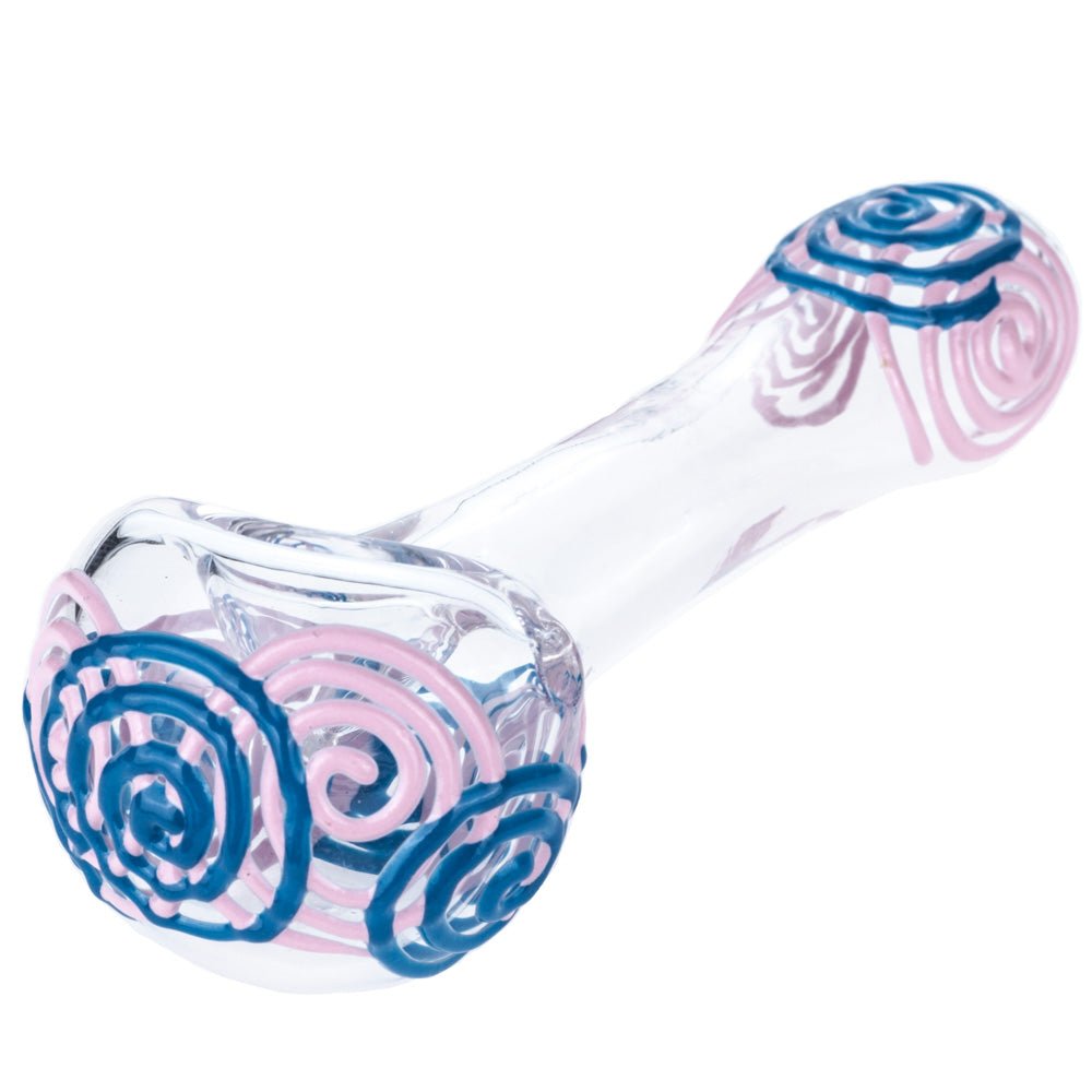 1.58" Spiral Pattern Glow-In-The-Dark Glass Pipe