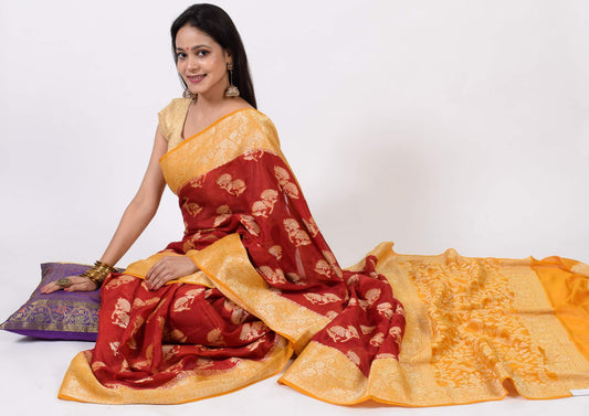 Nalli - Look fabulous in this deep pink Mysore chiffon saree adorned with  gorgeous embroidery and zari border. Click on the link  http://bit.ly/deeppinkmysorechiffonsaree to shop online. . . . . . #Nalli #