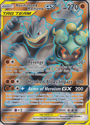 Marshadow Machamp Tag Team Gx 198214 Full Art Ultra Rare