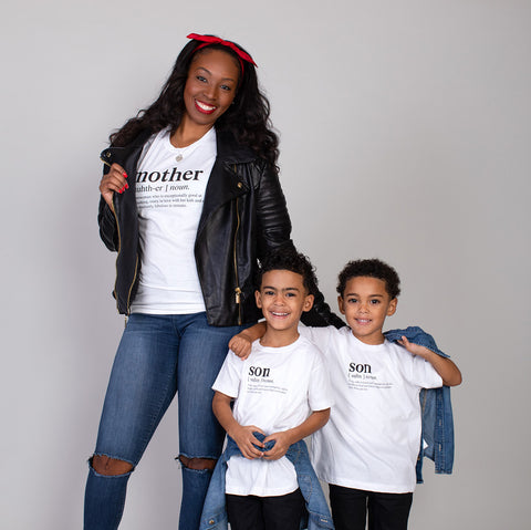 Stylish and Adorable Matching Mom and Son Shirts Outfits by Tony by Toni - Celebrating the Special Bond Between Moms and Sons with Trendy Coordinated Looks.