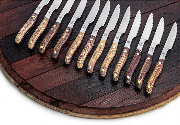 Misen | 2023 Best Steak Knives | 4pc | Walnut | Walnut-wood