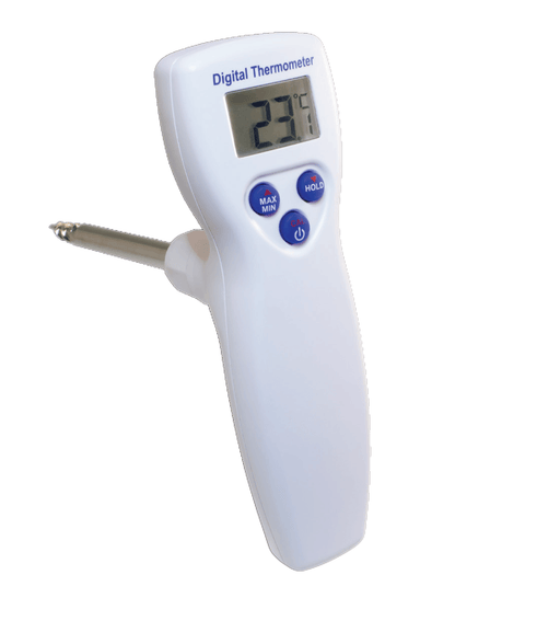 DeltaTrak FlashCheck® 11070 Jumbo Display Min Max Auto-Cal Reduced Tip  Probe Thermometer with Ten Alcohol Pads