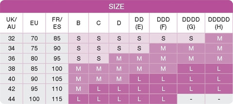 Medela Bustier Size Chart