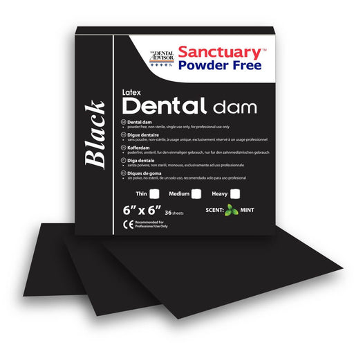 Powder-free Latex Blue Dental Dam 6''x6'' 36 sheets UNSCENTED — Tashmed