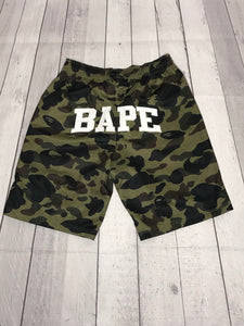 bape x champion shorts